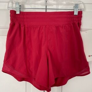 Lululemon Hotty Hot High-Rise Lined Short 4” Cherry Mist Size: 6